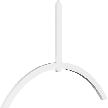 Ekena Millwork Archdale Architectural Grade PVC Gable Bracket, 96"W x 64"H x 2"D x 4"F, 16/12 Pitch GBP096X64X0204ARC00